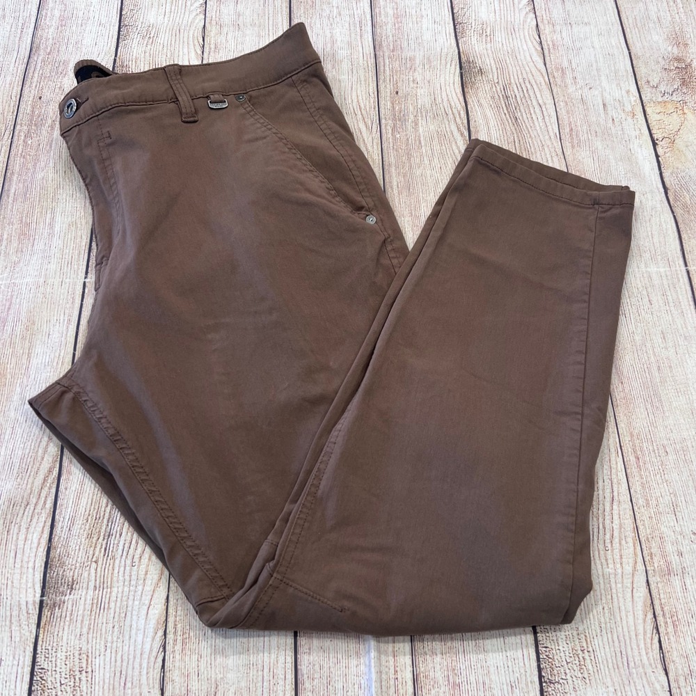 Projek Raw MTL/02 Mens Brown Chino Pants Size 38 Cotton Blend Stretch Trousers